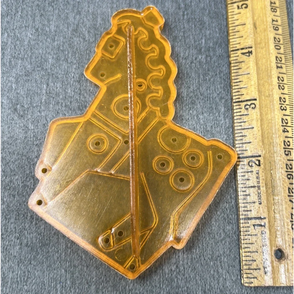 Vintage Orange Plastic Circus Animal Cookie Cutters 5pc Giraffe Lion Horse Bear